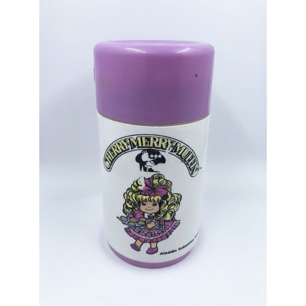 Cherry,Merry,Muffin`1988`Mattel Inc-Plastic Thermos`Without SipTop. VTG. Read